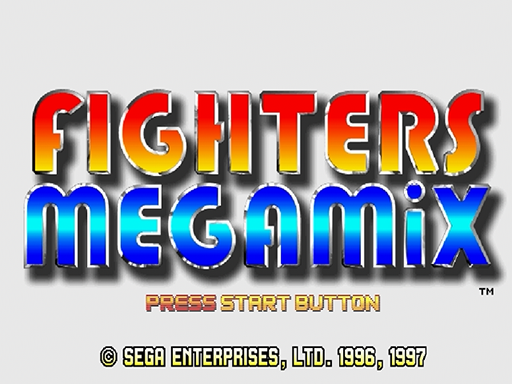 Fighters MegaMix title screen for Sega Saturn